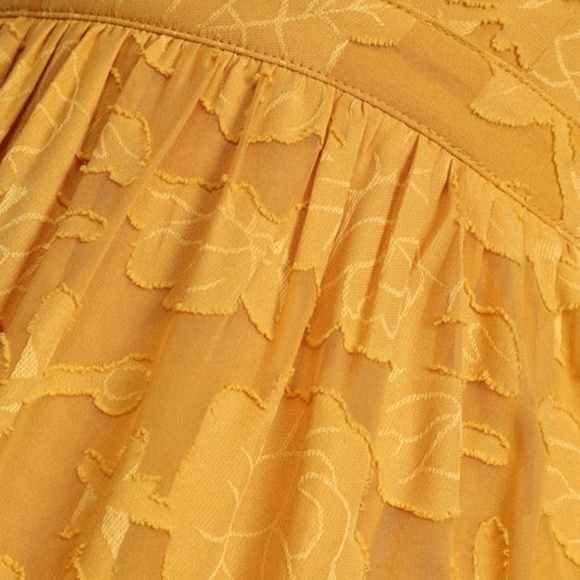 Love and Beyond Marigold Burnout Floral Maxi Dress - Picture 3 of 3